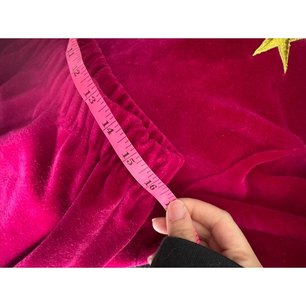 Vintage Velour Star Lounge Tracksuit Set Y2k USA Red Gold Silver Stars Size L - Picture 9 of 12